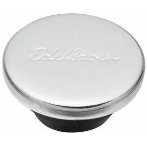 Edelbrock 4415 Chrome Oil Filler Cap / Plug For Valve Covers - 1/4" Dia. Hole