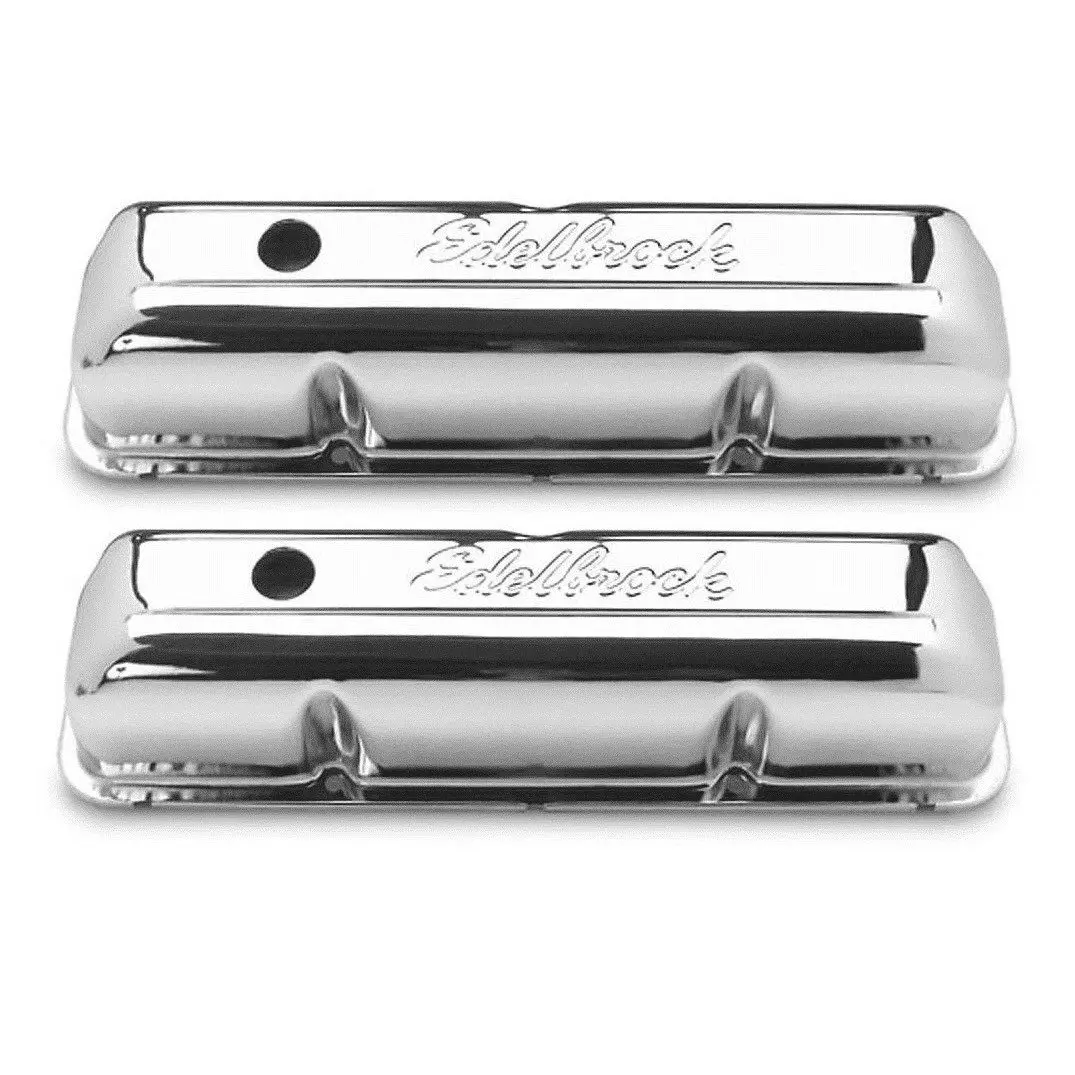 Edelbrock 4462 Signature Series Chrome Valve Covers For Ford FE 332-428 V8 1958-76