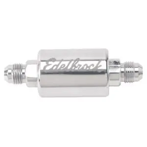 Edelbrock 8129 Polished Aluminum High-Flow Fuel Filter
