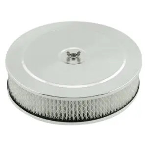 Mr Gasket 1487 Chrome Air Cleaner / Filter 9" x 2-3/4" - Edelbrock Holley