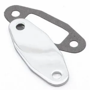 Mr Gasket 1517 Chrome Fuel Pump Block Off Plate - Ford Cleveland 351C