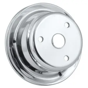 Mr Gasket 4976 Chrome Crankshaft Pully 69-85 Small Block Chevy w/Long Water Pump