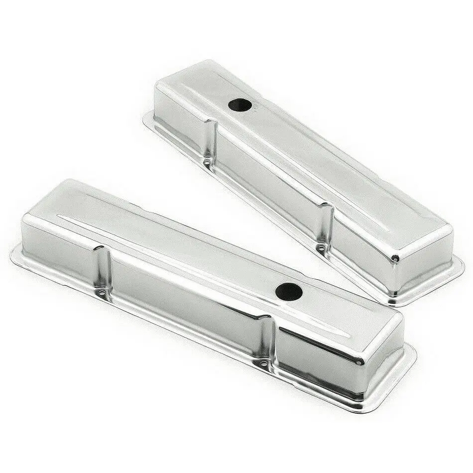 Mr Gasket 9800 Chrome Valve Covers SB Small Block Chevy 1958-86 - 283-400 cid