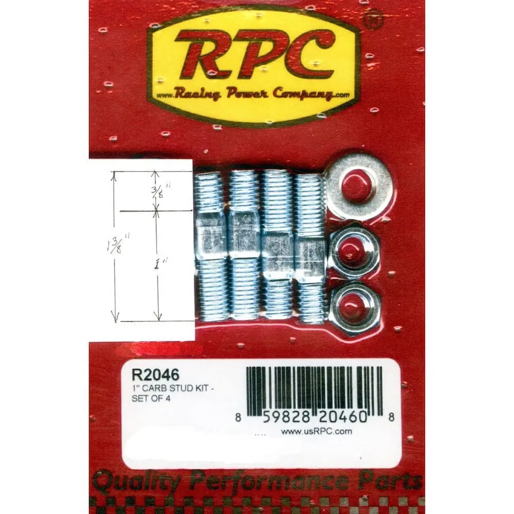 1-3/8" (Overall Length) Carb Studs - 5/16" Thread - Pack of 4 - Edelbrock Holley - Image 2