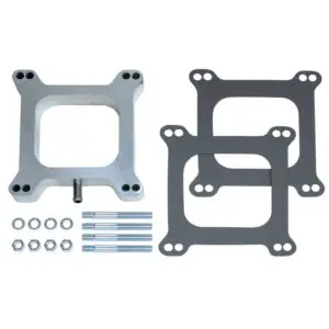 1" - One Inch Aluminium Carb Spacer Kit With Vacuum Port - Holley Edelbrock 4bbl