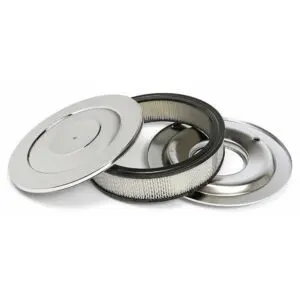 14" x 3" Chrome Air Cleaner / Filter With Flat Base - Holley, Edelbrock