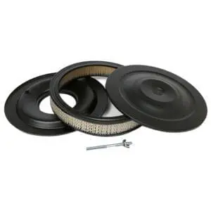 14" x 3" Black Air Cleaner / Filter Kit With Flat Base