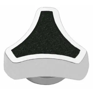 Chrome / Black Small Deluxe Tri-Bar Air Cleaner / Filter Wing Nut - 5/16"-18