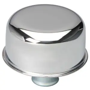 Chrome Valve Cover Breather - 1" Neck - Push In / Push On Style