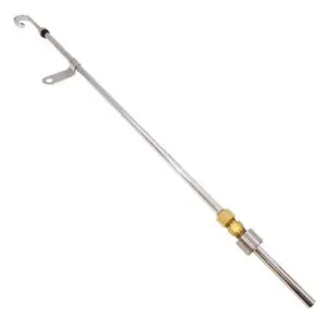 Chrome Engine Oil Dipstick For Pans With 1/4" NPT Port.  Brass Adapter Included
