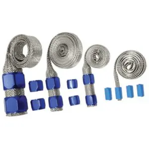 Blue Braided Steel Hose Sleeving Kit - Vacuum, Fuel Lines, Heater, Radiator Hose