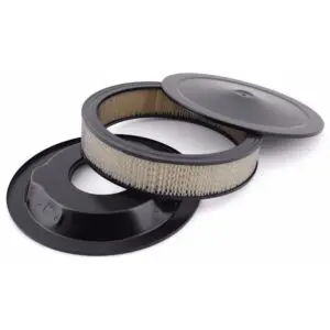 14" x 3" Black Air Cleaner / Filter With High Lip Recessed Base Holley Edelbrock