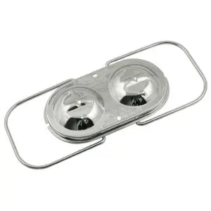 Chrome Brake Master Cylinder Cover - Dual Bail - GM Car & Truck 1970-80 - Chevy