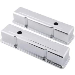 Chrome Valve Covers - SB Small Block Chevy 283-400 - 1958-86 - Tall 3-5/8"