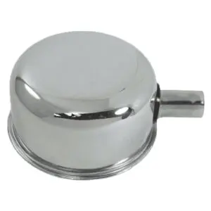 Chrome Valve Cover Breather With Tube - 1" Neck - Push-In / Push-On Style