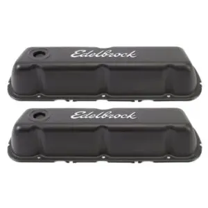 Edelbrock 4603 Signature Series Black Valve Covers For Ford 260, 289, 302 (Not Boss) & 351W