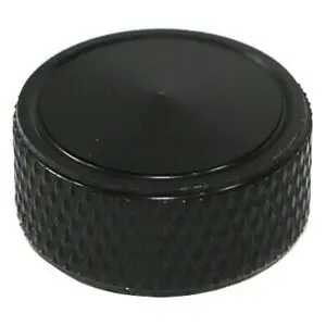 Black Knurled Air Cleaner / Air Filter Nut - 1/4"-20