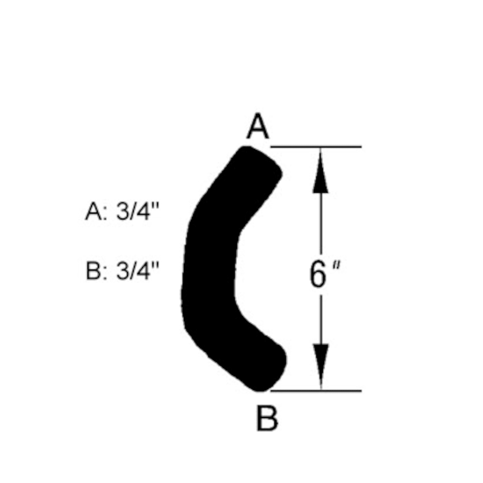 Dayco 70239 Curved Heater / Radiator Hose - Image 2