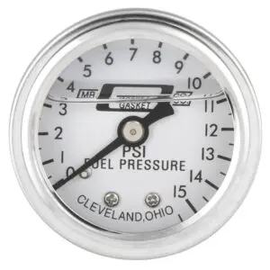 Mr Gasket 1563 Liquid Filled Fuel Pressure Gauge 0-15 PSI