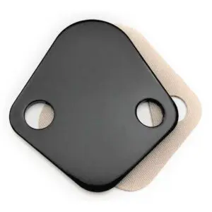 Black Fuel Pump Block Off Plate With Gasket - Big Block Chevy
