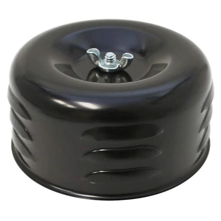 4-1/2" x 2-7/8" Nostalgic Black Louvered Style Air Cleaner / Filter Kit
