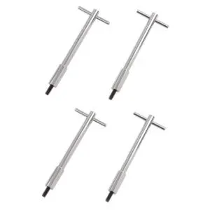 Chrome T-Bar Wing Nuts / Bolts For Valve Covers - 5" Long 1/4"-20 x 1-3/8"