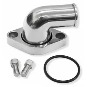 Chrome Aluminium O-Ring Style 90 Degree Swivel Water Neck / Thermostat Housing SB & BB Chevy 1955 Up