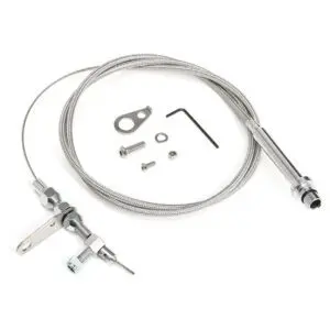 Stainless Steel Braided Transmission Kick Down Cable Kit - GM TH350