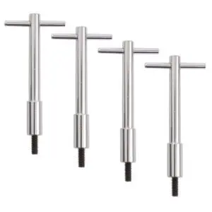 Chrome T-Bar Wing Nuts / Bolts For Valve Covers - 4" Long 1/4"-20 x 1-3/8"