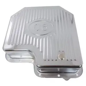 Ford C6 Extra Large Chrome Transmission Oil Pan - Finned Style