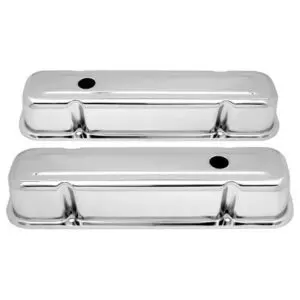 Chrome Valve Covers - Pontiac 326-455 V8 1959-79 Tall Style 3-1/2"