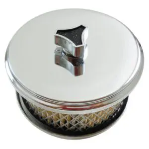 4" x 2-7/8" Chrome "Dish Style" Air Cleaner / Filter Kit