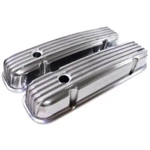 Finned Polished Aluminium Valve Covers 1959-79 Pontiac 326-455 V8