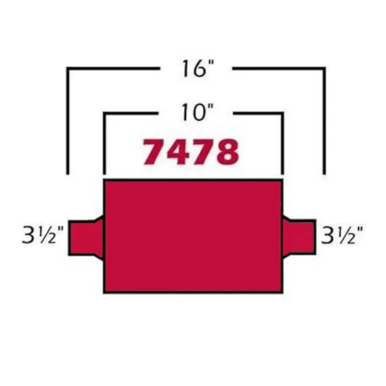 Cherry Extreme Muffler 4″ x 9-3/4″ Oval 3-1/2″ Inlet & Outlet - Image 2