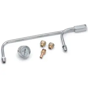 Mr Gasket 1576 Chrome Fuel Line With Gauge - Fits Race, Speed & Road Demon Carburettors