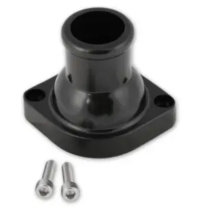 Mr Gasket 2671BK Black Straight Water Neck / Thermostat Housing - 1997-2009 GM LS Engines