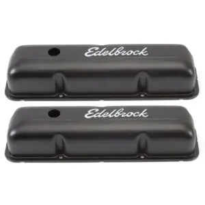 Edelbrock 4623 Signature Series Black Valve Covers For Ford FE 332-428 V8 1958-76