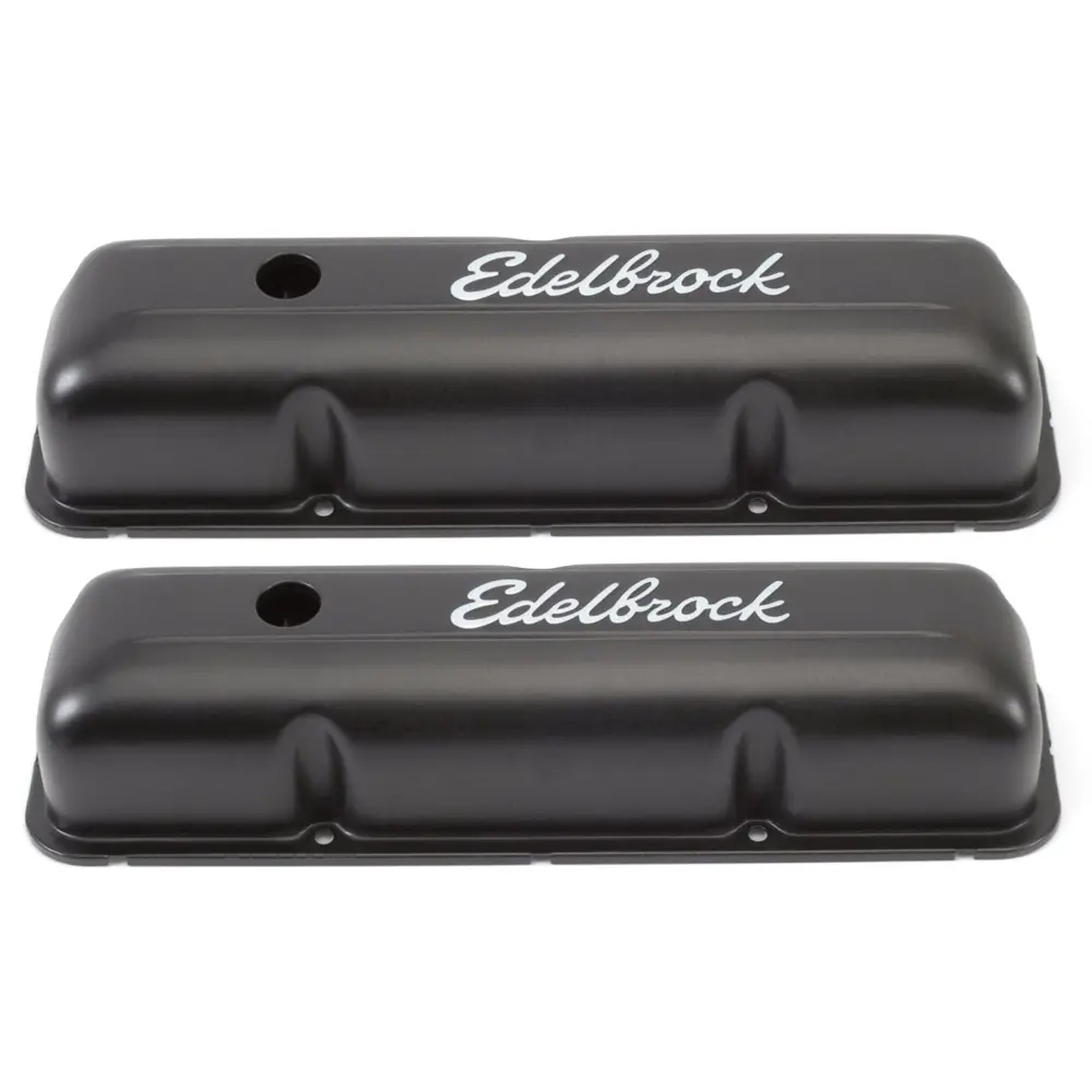 Edelbrock 4623 Signature Series Black Valve Covers For Ford FE 332-428 V8 1958-76