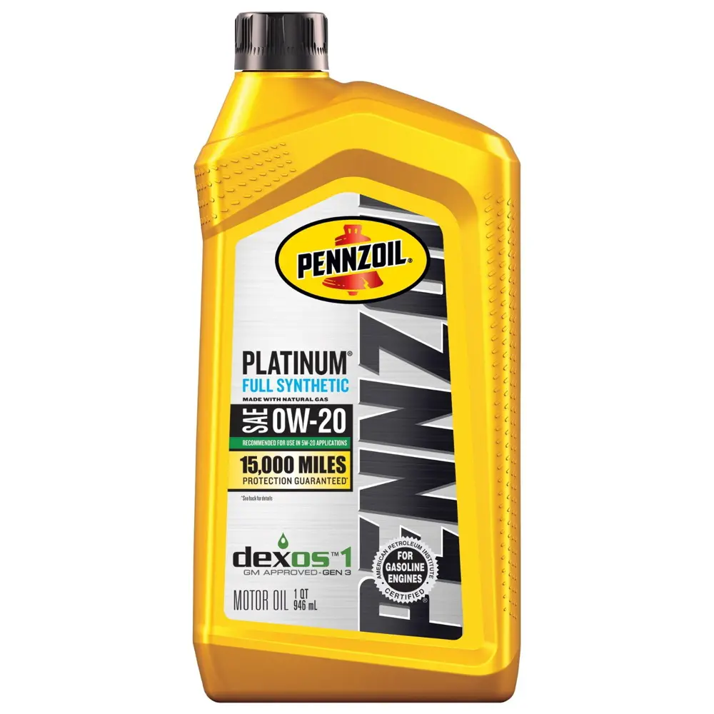 Pennzoil Platinum 0W-20 Full Synthetic Engine Oil - US Quart / 946 ml