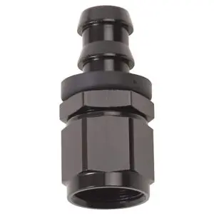 Edelbrock / Russell 624013 -6AN Twist-Lok Straight End Hose Fitting - Black Finish