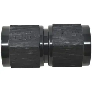 Edelbrock / Russell 640003 -6AN Straight Swivel Coupler Adapter Fitting With Black Finish