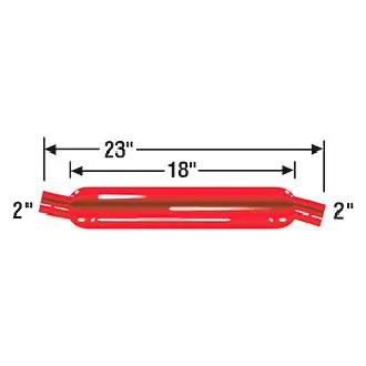 Cherry Glasspack Exhaust Bomb 18" Body Length - 2" ID - Image 2
