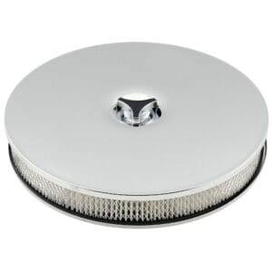 Mr Gasket 4339 Chrome Low Rider / Low Mount Air Cleaner / Filter - 14 x 2-1/4"