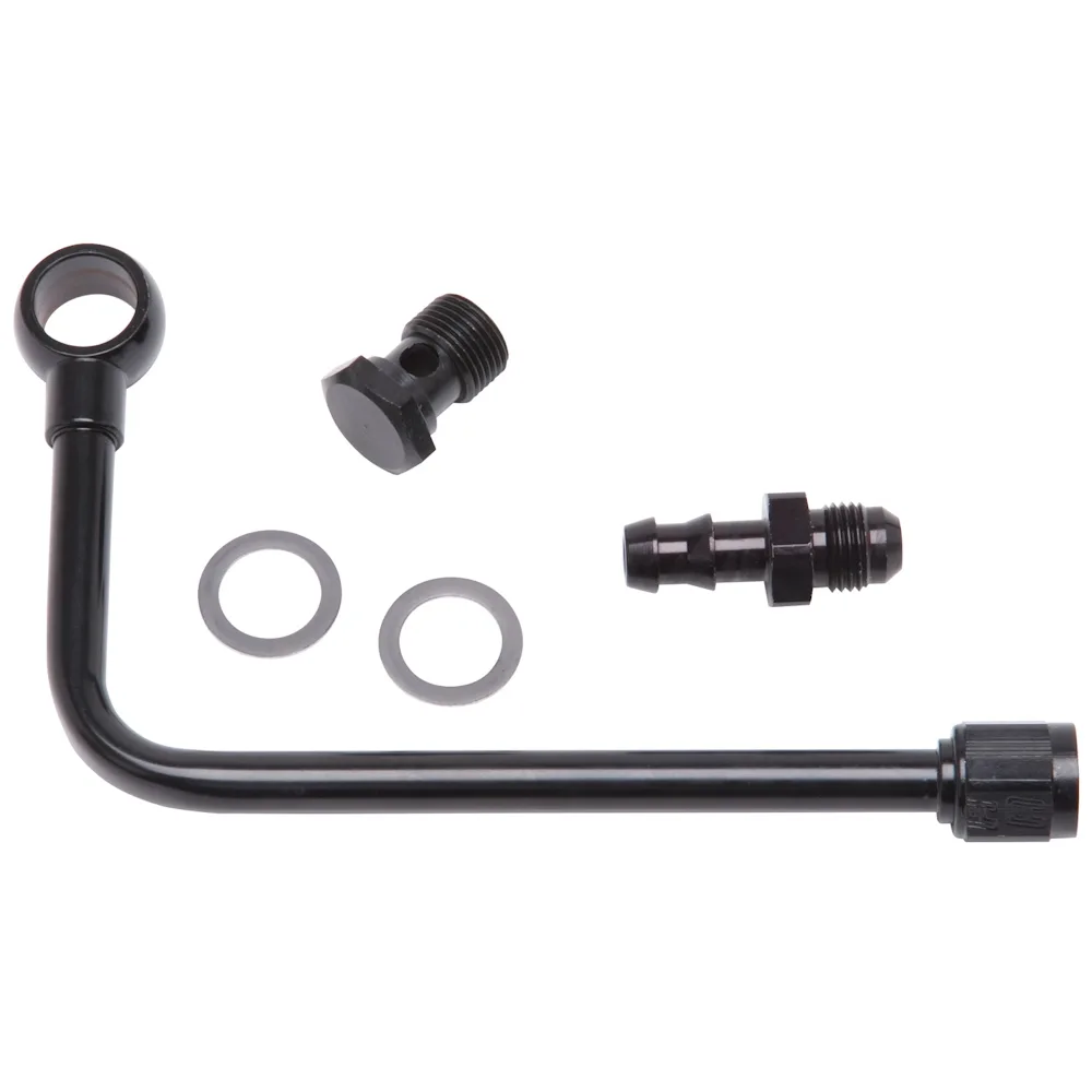 Edelbrock 81263 Black Steel Fuel Line Kit With 3/8" Barbed End Inlet