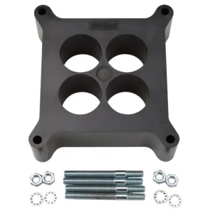 Edelbrock 8713 - 2" Carb Spacer Kit - 4 Hole - Black Phenolic Plastic