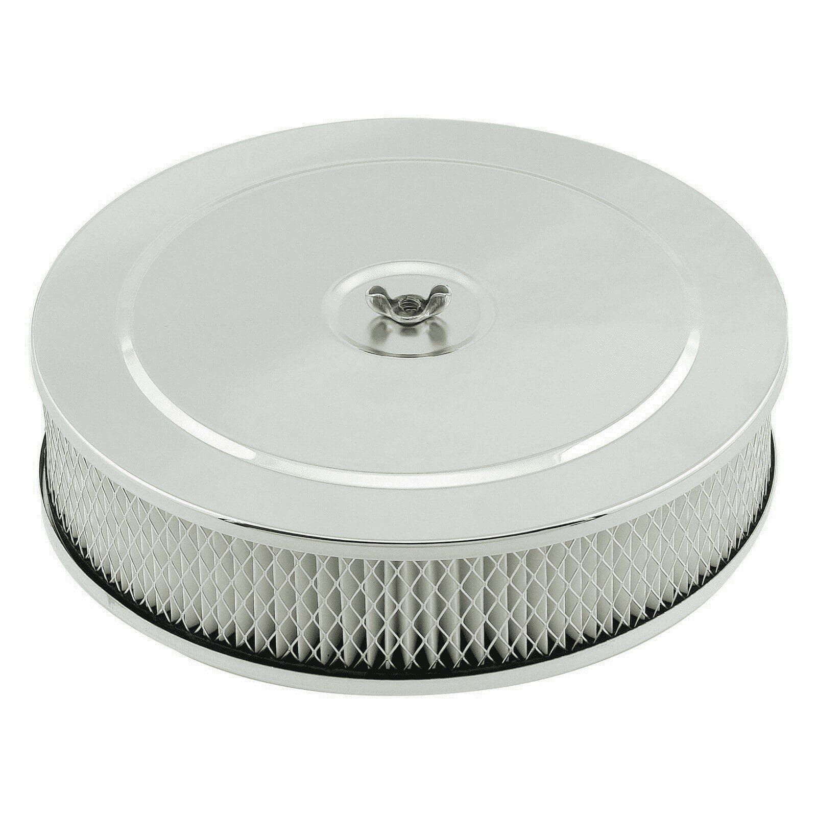 Mr Gasket 1487 Chrome Air Cleaner / Filter 9" x 2-3/4" - Edelbrock Holley