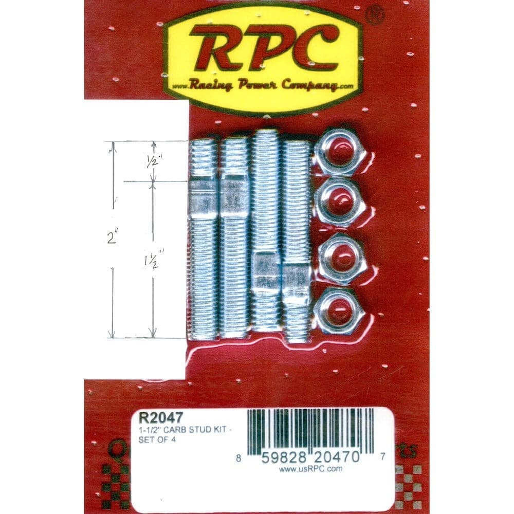 2" (Overall Length) Carb Studs - 5/16" Thread - Pack of 4 - Edelbrock Holley - Image 2