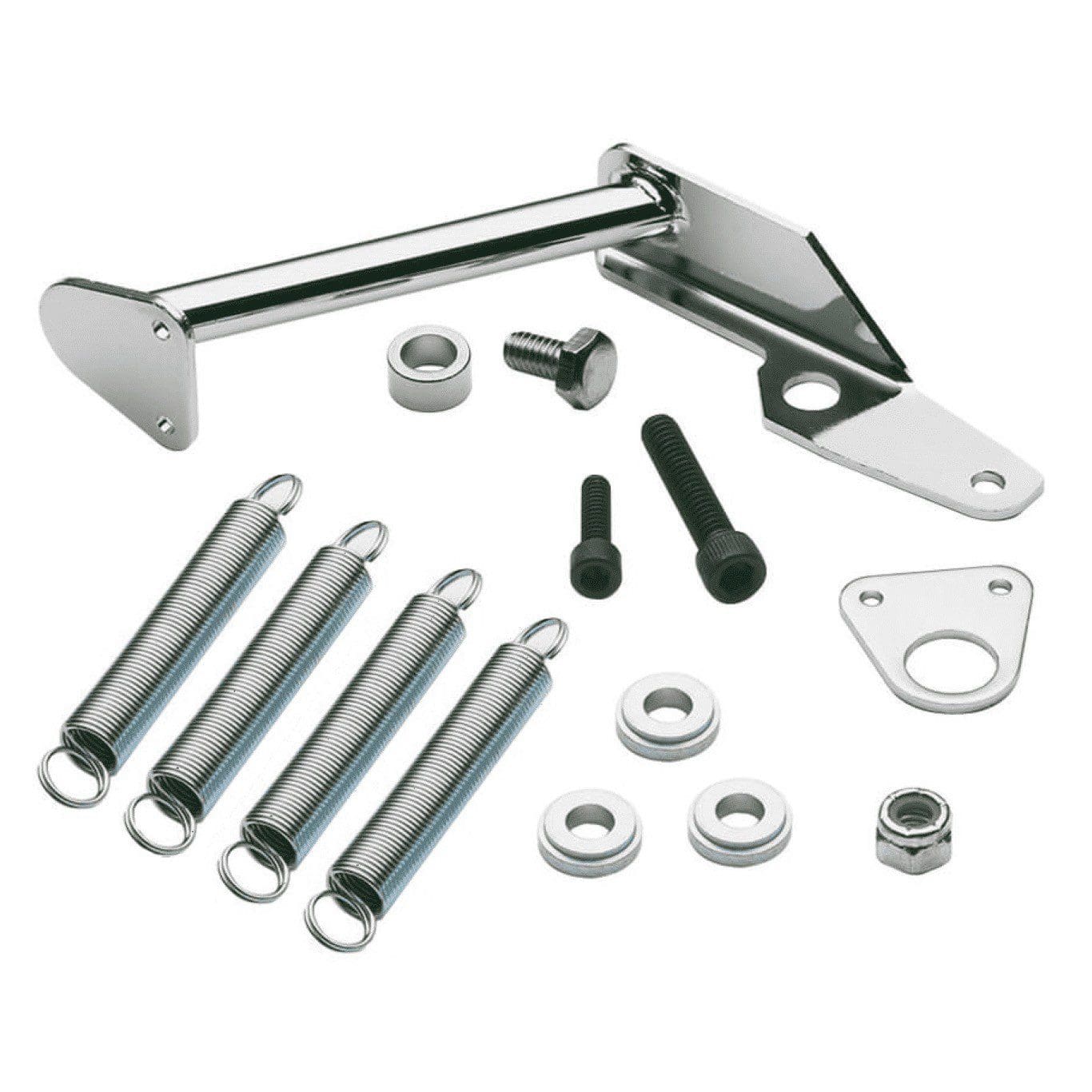 Chrome Throttle Return Spring Kit - Carb Mount For Holley 2 bbl + 4 bbl