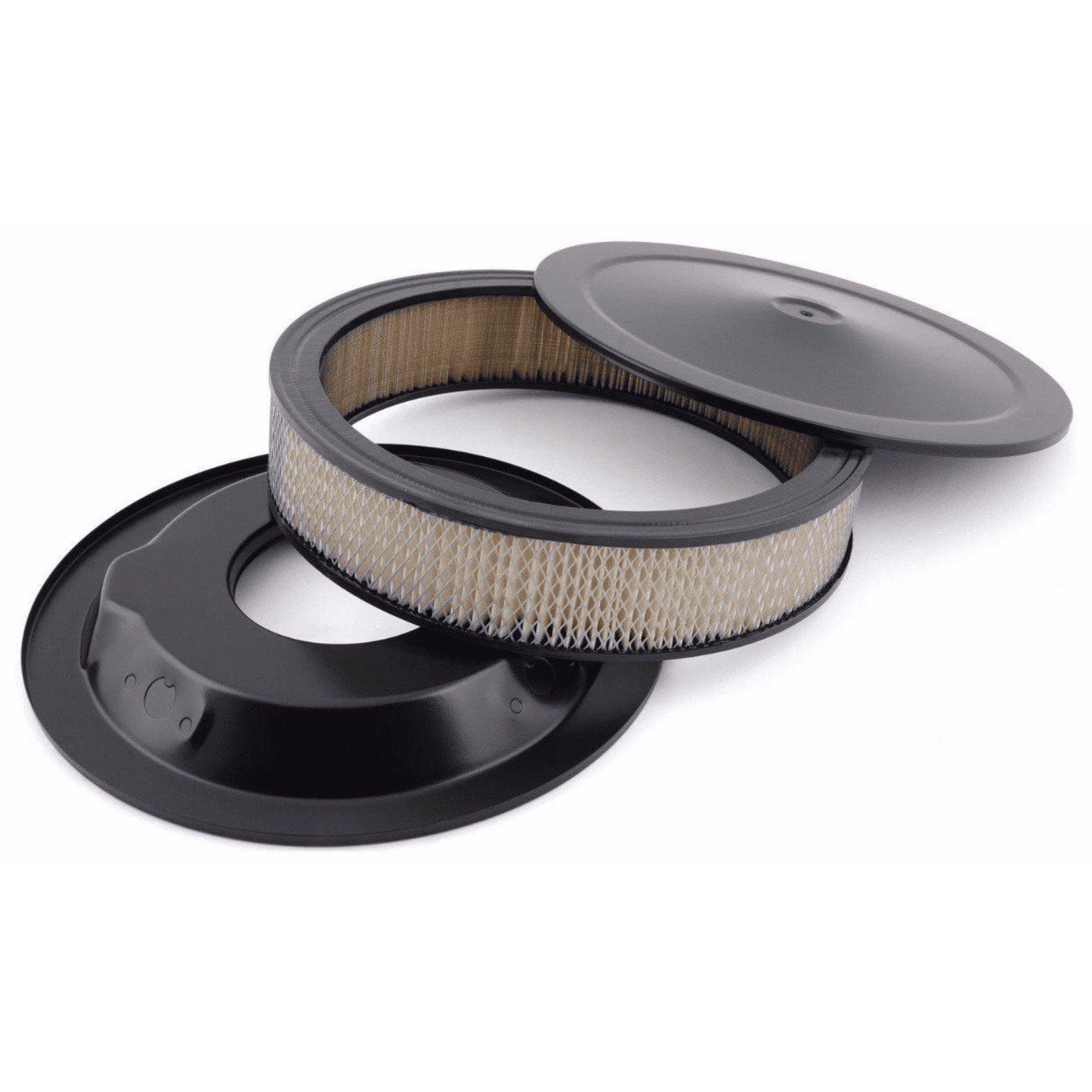 Chrome 14" X 3" Air Cleaner Set – Recessed Hi-Lip Base For Edelbrock Electric Choke