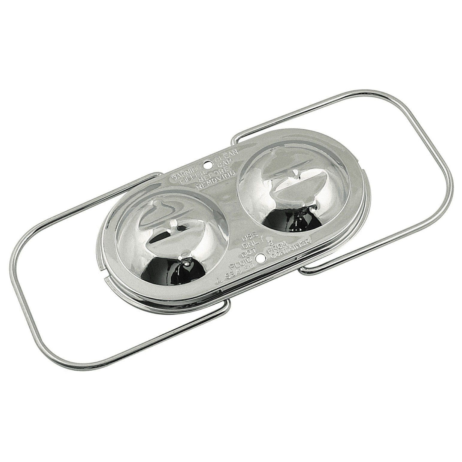 Chrome Brake Master Cylinder Cover - Dual Bail - GM Car & Truck 1970-80 - Chevy